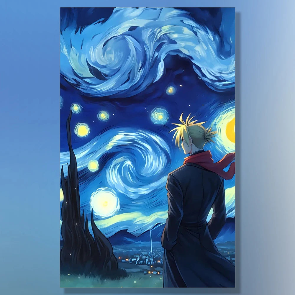 Anime Van Gogh Notte Stellata 5D - Pittura Diamante | DiamondPaintings.it