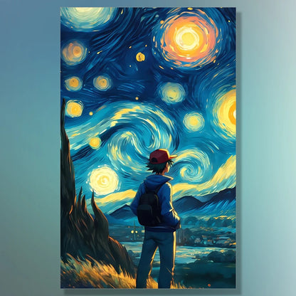 Anime Van Gogh Notte Stellata 5D - Pittura Diamante | DiamondPaintings.it