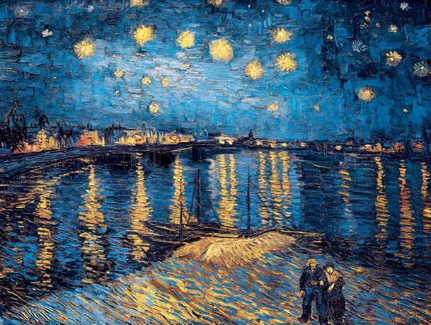 Kit Diamond Painting 5D - Van Gogh Notte Stellata e Onda di Kanagawa - Mosaico Famosi