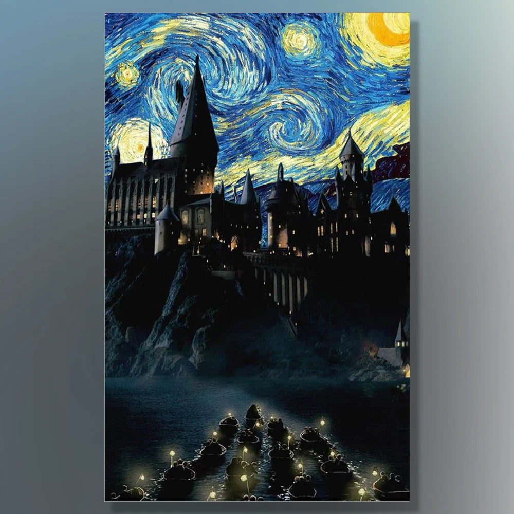 Anime Van Gogh Notte Stellata 5D - Pittura Diamante | DiamondPaintings.it