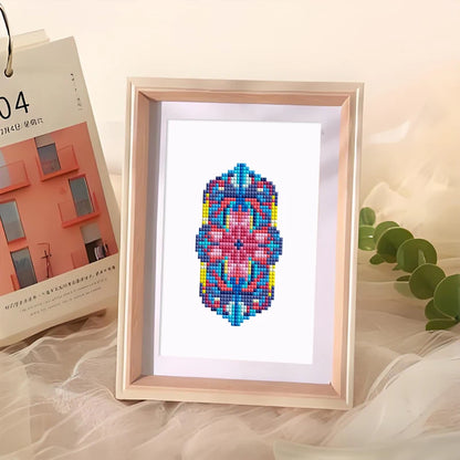 12 Mini dipinti di diamanti senza cornice con motivi Mandala, dipinti appesi per decorazioni natalizie, ornamenti per Desktop di casa