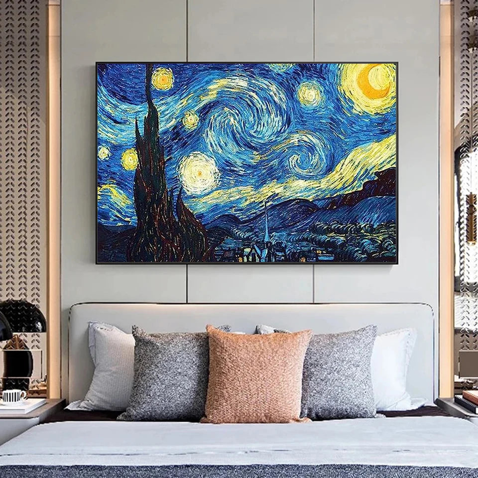 Kit Diamond Painting 5D - Van Gogh Notte Stellata e Onda di Kanagawa - Mosaico Famosi