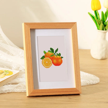 12 pezzi, mini set di pittura diamante fai da te con frutta, decorazione della parete di casa, ornamenti regalo selezionati