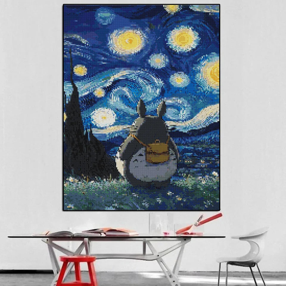 Anime Van Gogh Notte Stellata 5D - Pittura Diamante | DiamondPaintings.it