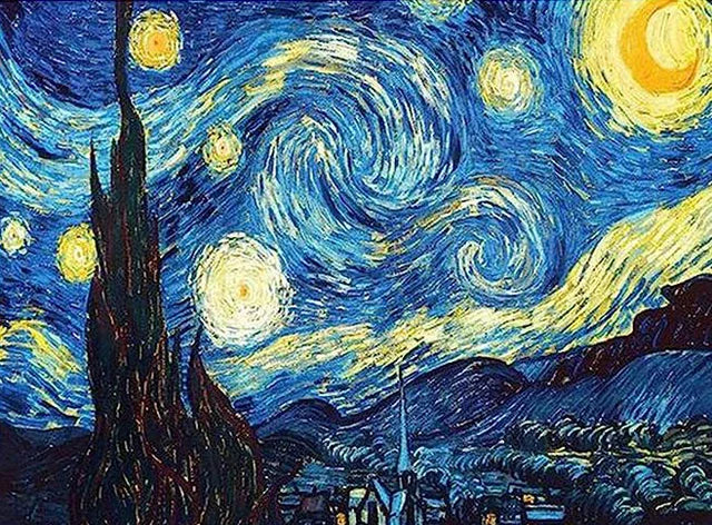 Kit Diamond Painting 5D - Van Gogh Notte Stellata e Onda di Kanagawa - Mosaico Famosi