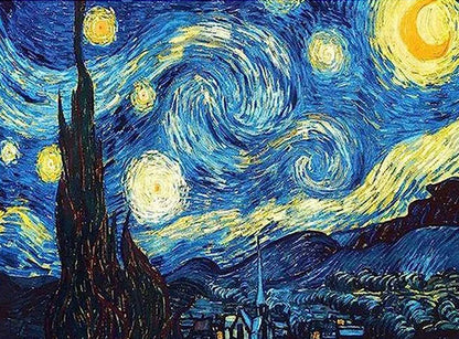 Kit Diamond Painting 5D - Van Gogh Notte Stellata e Onda di Kanagawa - Mosaico Famosi