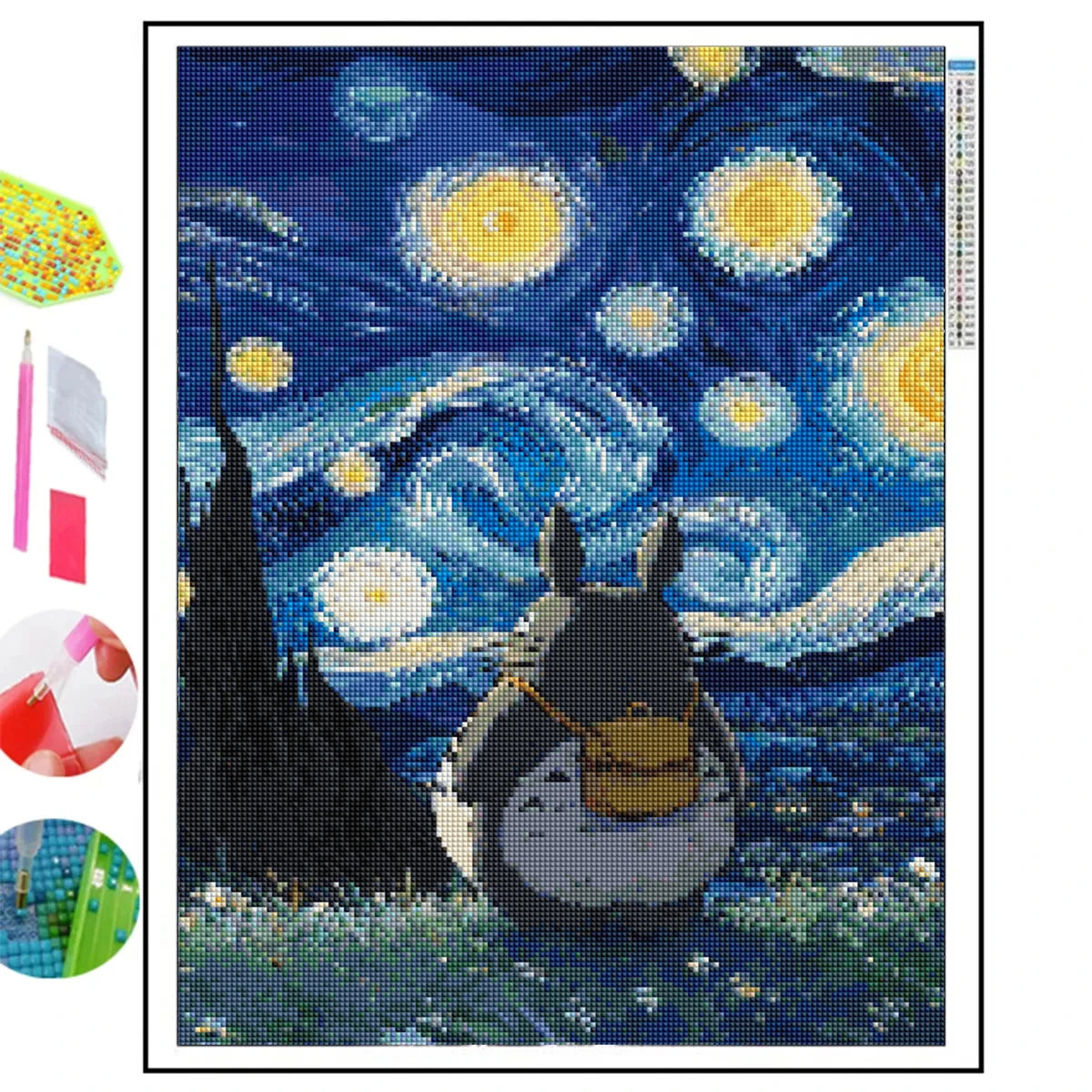 Anime Van Gogh Notte Stellata 5D - Pittura Diamante | DiamondPaintings.it