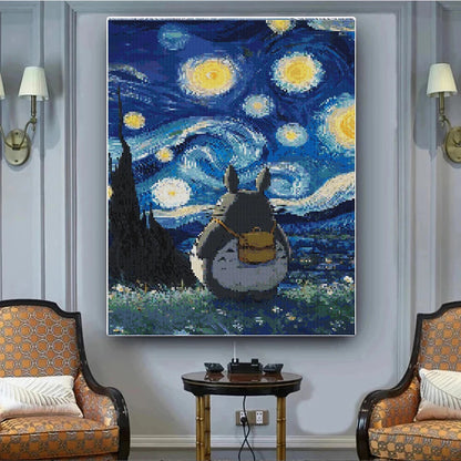 Anime Van Gogh Notte Stellata 5D - Pittura Diamante | DiamondPaintings.it