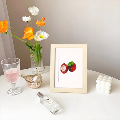 12 pezzi, mini set di pittura diamante fai da te con frutta, decorazione della parete di casa, ornamenti regalo selezionati