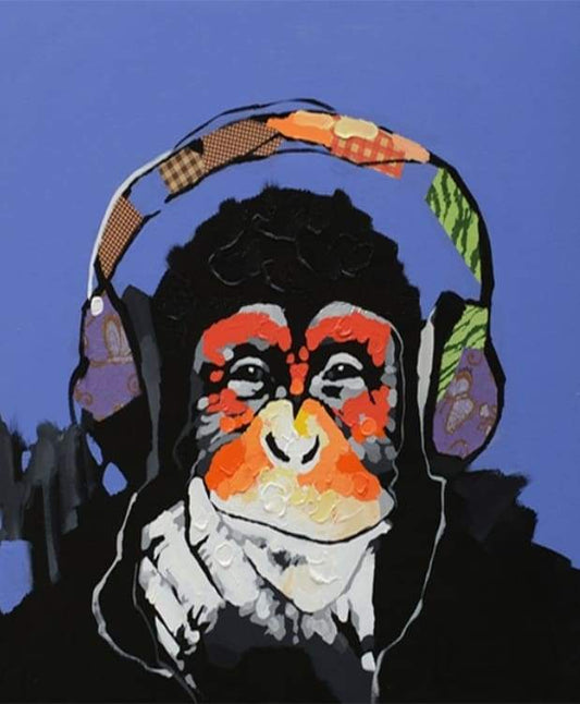 Scimmia DJ Diamond Painting