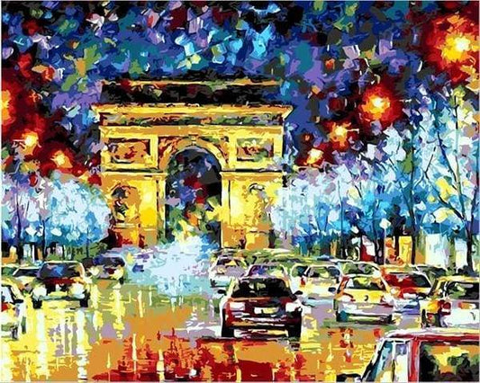 Strada Vicino All'Arco Di Trionfo A Parigi Diamond Painting | Seos Shop ®