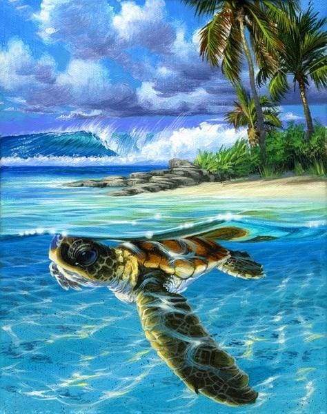 Tartaruga Rilassante Diamond Painting