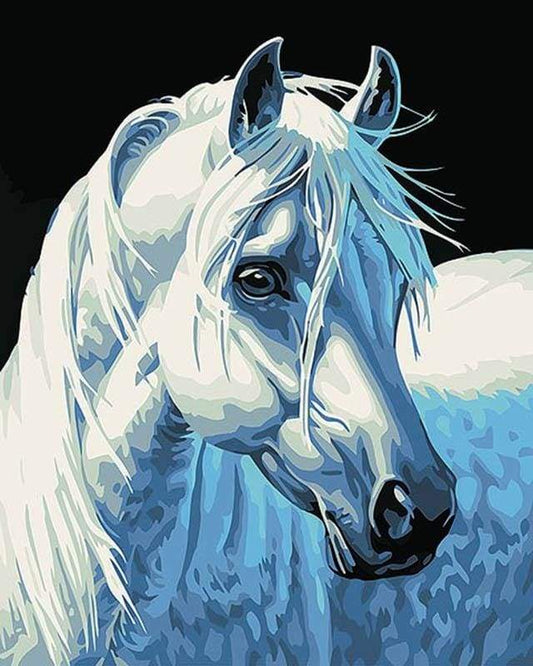 Testa Di Cavallo Bianco Diamond Painting