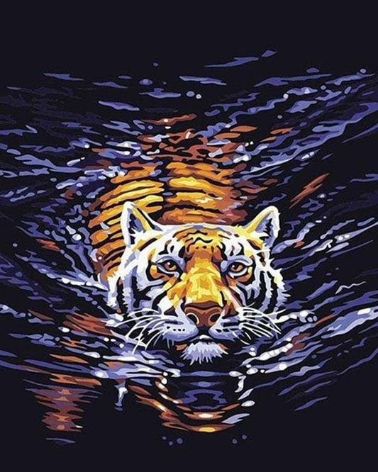 Tigre In Acqua Diamond Painting