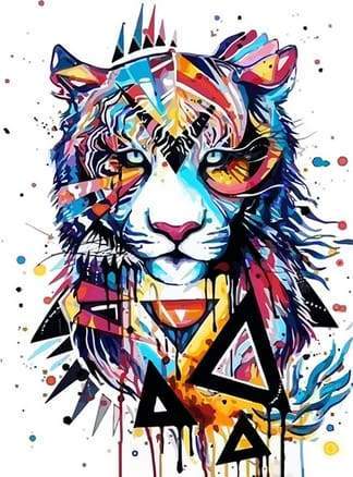 Tigre festaiola Diamond Painting