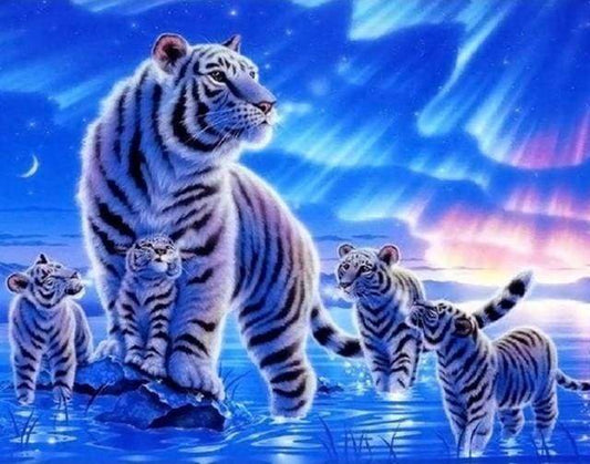 Tigri Nel Sol Levante Diamond Painting