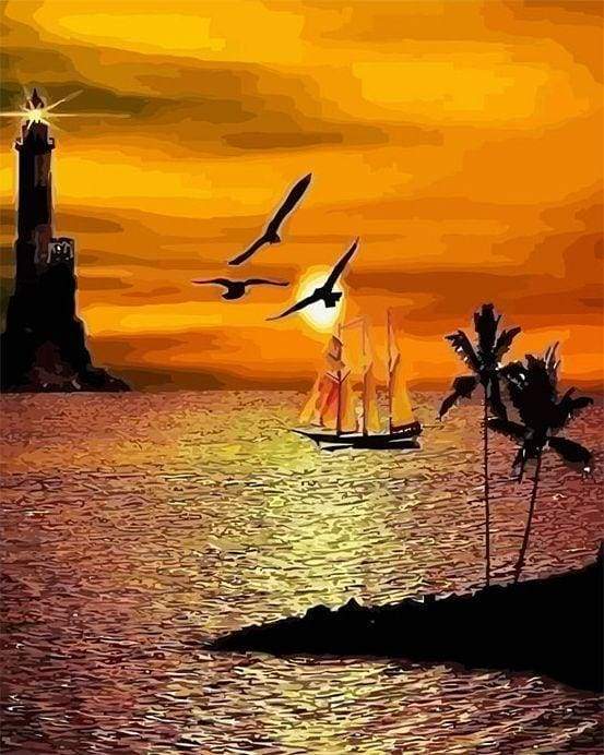 Tramonto Sul Mare Diamond Painting