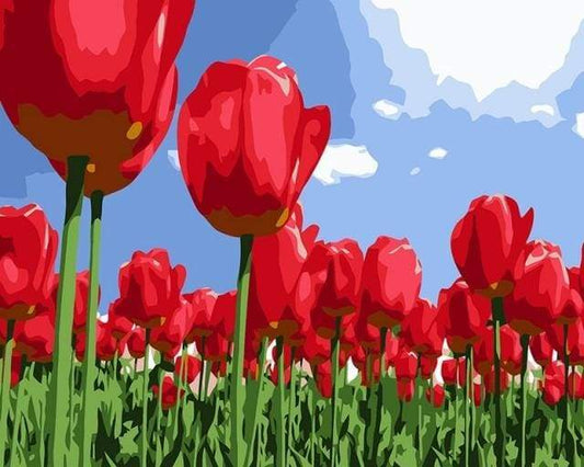 Tulipani Rossi Diamond Painting
