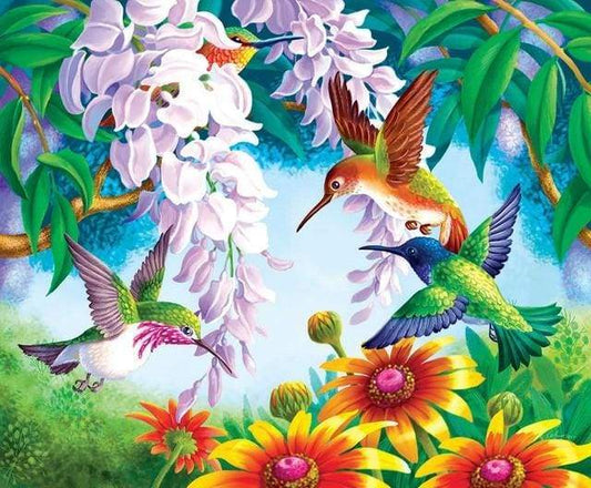 Uccelli E Fiori Diamond Painting