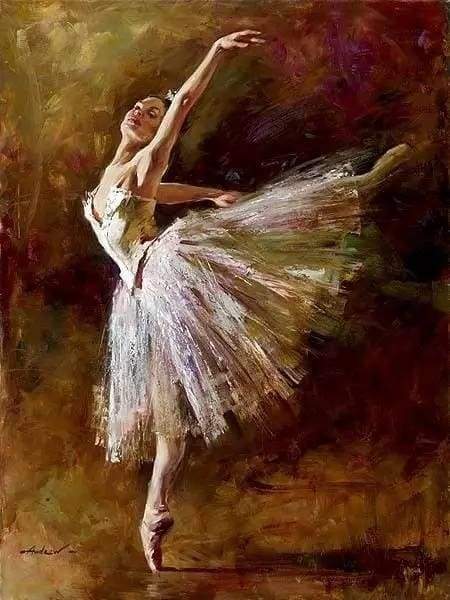 Una Ballerina Che Indossa Le Sue Scarpe Diamond Painting