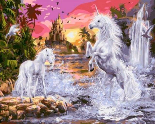 Unicorno Nell'Acqua Diamond Painting