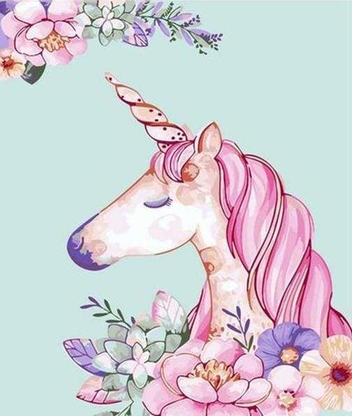 Unicorno Rosa Diamond Painting