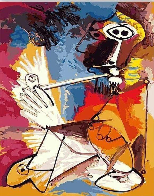 Uomo Astratto Con Tubo Diamond Painting