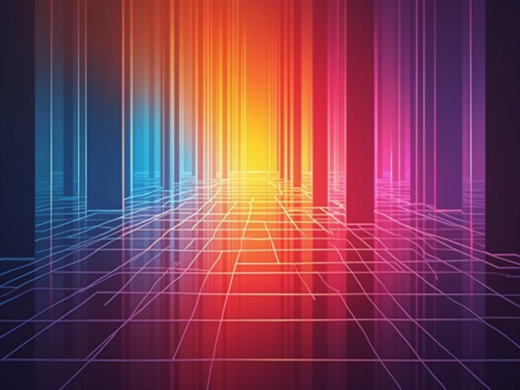 Diamond Painting Composizione Neon - Stile Mondrian