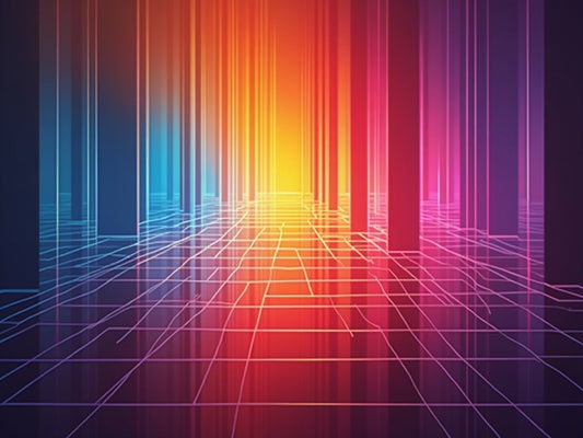 Diamond Painting Composizione Neon - Stile Mondrian