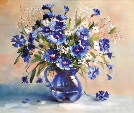 Vaso Blu Con Zaffiro Diamond Painting