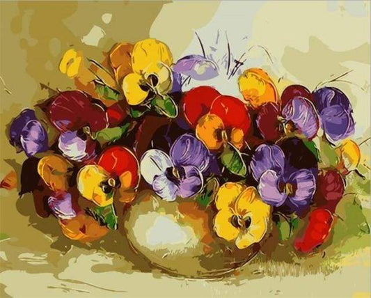 Vaso Con Fiori Multicolori Diamond Painting