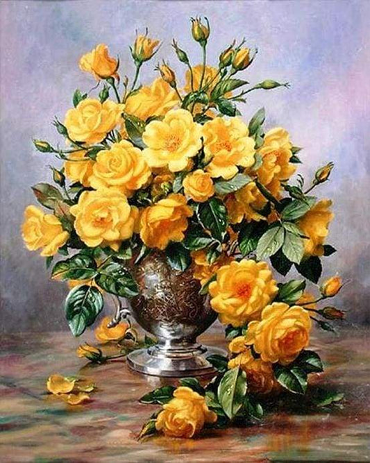 Vaso E Fiori Gialli Diamond Painting