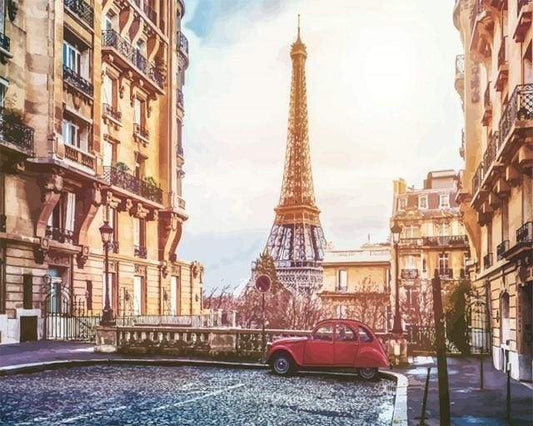 Vecchia Automobile Francese A Parigi Diamond Painting kit diamond painting