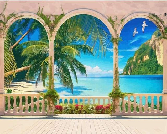 Villa Nella Baia Tropicale Diamond Painting