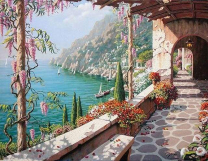 Vista Mare Dal Patio Diamond Painting | Seos Shop ®