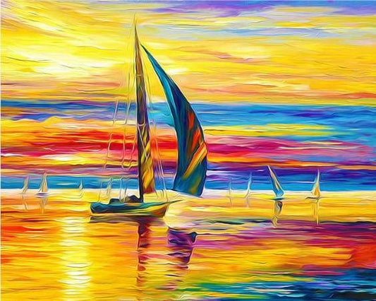 Vista Sul Mare Al Tramonto Diamond Painting