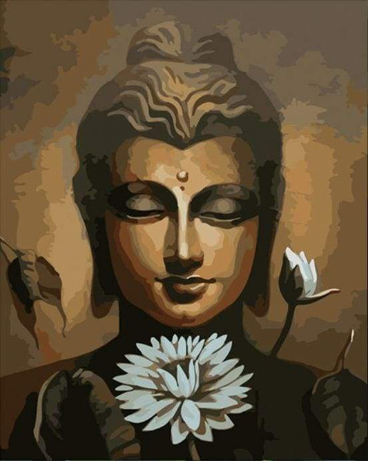 Volto Di Buddha E Fiore Di Loto Diamond Painting | Seos Shop ®