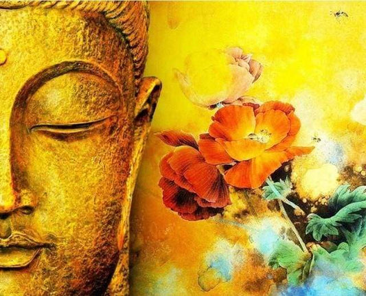 Volto Di Buddha E Fiori Diamond Painting | Seos Shop ®