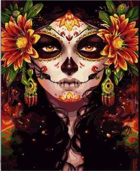 Volto Di Donna E Fiori Diamond Painting