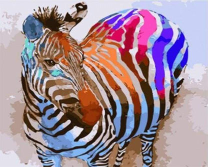 Zebra Arcobaleno Diamond Painting | Seos Shop ®