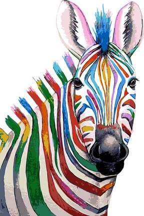 Zebra Colorata Diamond Painting | Seos Shop ®