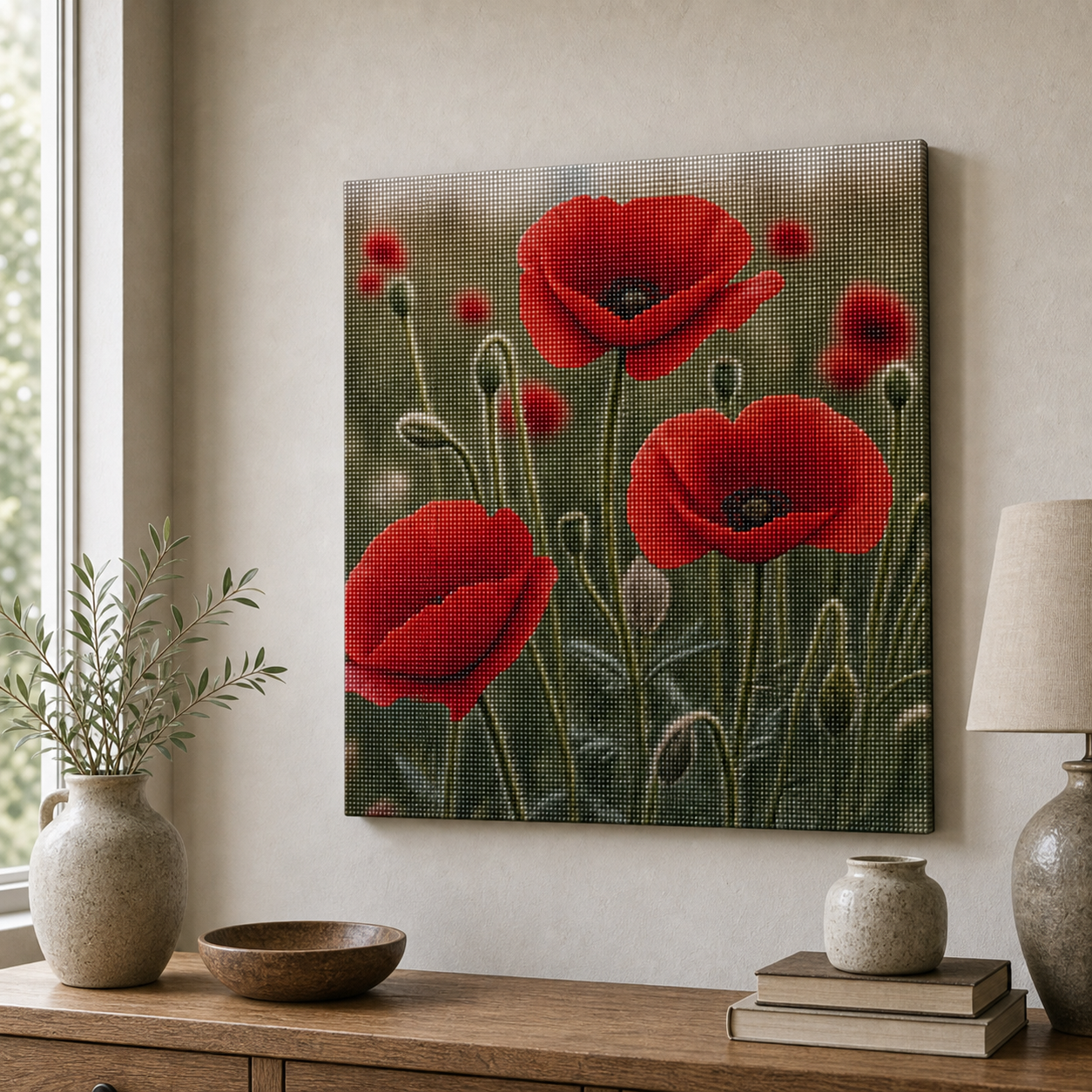Diamond Painting Papaveri Rossi | Kit Completo - foto 3