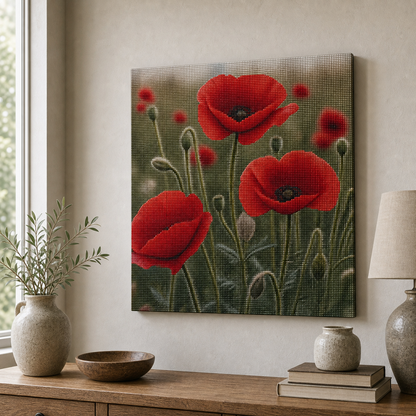 Diamond Painting Papaveri Rossi | Kit Completo - foto 3