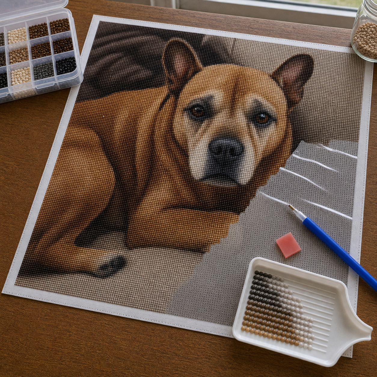 Diamond Painting Bulldog Francese | Kit Completo - foto 2