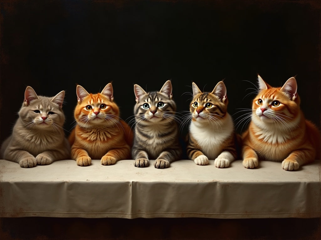 Diamond Painting Ultima Cena con Gatti