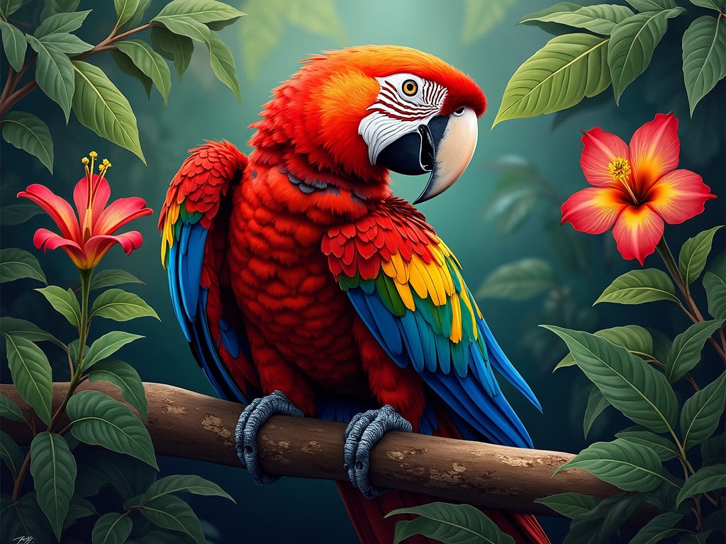 Diamond Painting Pappagallo Ara Tropicale