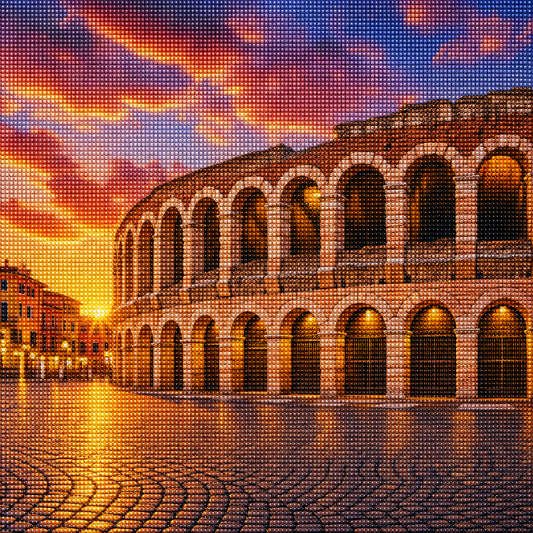 Diamond Painting Arena di Verona | Kit Completo - immagine diamond painting della bezienswaardigheid italiana