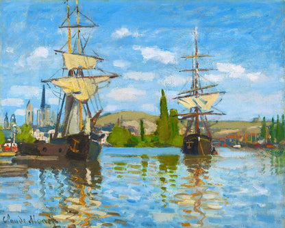 Diamond Painting Barche che navigano sulla Senna a Rouen - Monet - Diamond Painting Italia