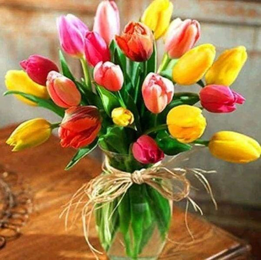Diamond Painting Bouquet of Tulips - Diamond Painting Italia