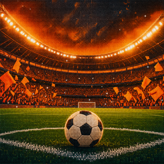 Diamond Painting Calcio Arancione | Kit Completo - diamond painting calcio Mondiali